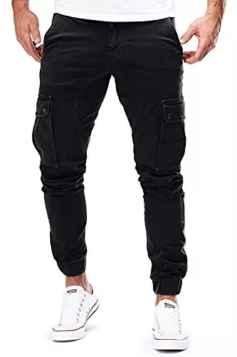 Cassiecy Jeans Cassiecy Herren Hose Jogger Chino Cargo Jeans Hosen Stretch Sporthose Herren Hose mit Taschen Slim Fit Freizeithose