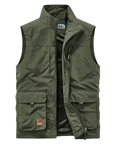 Btmpmcs Westen Btmpmcs Herren Outdoor Anglerweste mit Vielen Taschen Schnelltrocknende Freizeitweste Leicht Atmungsaktiv Ärmellose Jacke Camping Fotografie Jagd Multifunktionsweste