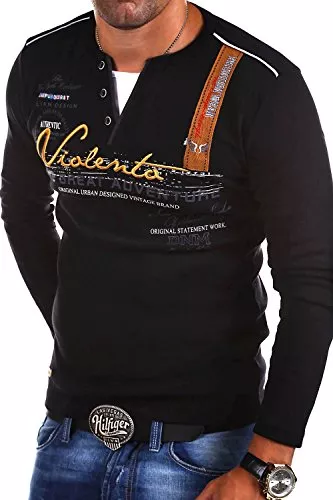 MYTRENDS Styles Langarmshirts MT Styles 2in1 Longsleeve Adventure T-Shirt R-0663