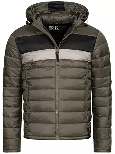 Indicode Jacken Indicode Herren Hampshire Steppjacke in Daunenjacken-Optik | Winterjacke Übergangsjacke