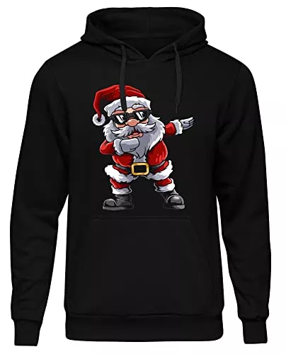 Uglyshirt Pullover & Strickmode Santa Dabbing Herren Kapuzenpullover | Weihnachten Pullover Weihnachtsmann Funny Xmas Hoodie Christmas