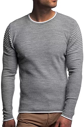 Carisma Pullover & Strickmode Carisma Herren Feinstrick-Pullover für Winter und Übergang • Herren Longsleeve mit gerippten Ärmeln • Herren Langarmshirt Rundhals-Pullover für Herren 7757