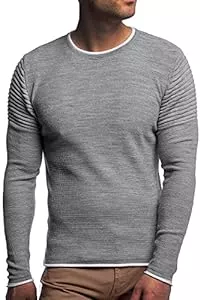 Carisma Pullover & Strickmode Carisma Herren Feinstrick-Pullover für Winter und Übergang • Herren Longsleeve mit gerippten Ärmeln • Herren Langarmshirt Rundhals-Pullover für Herren 7757