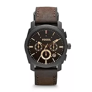 Fossil Uhren Fossil Herren Chronograph Quarz Uhr mit Leder Armband FS4656