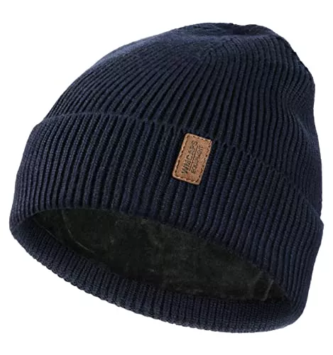Wmcaps Hüte & Mützen Wmcaps Beanie Mütze, Herren Winter Warme Unisex Wintermütze Strickmütze Dehnbare Weiche Wollmütze mit Bündchen und Dickem Warmem Futter Geschenk für Freundin männer Frauen