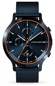 Lilienthal Uhren Lilienthal Berlin, Chronograph Blue Orange mit Armband Mesh Blue