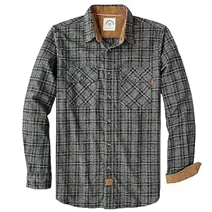 Dubinik Hemden Dubinik® Flanellhemd Herren Button Down Kariert Baumwollhemd Freizeithemd Hemd Herren Langarm mit Zwei Brusttasche