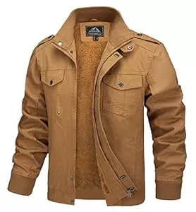 MAGCOMSEN Jacken MAGCOMSEN Herren Warm Gefüttert Winterparka Cargo Army Jacke Fleece Casual Übergangsjacke Baumwolle Militär Jacken mit Mehrfachtaschen für Camping, Wandern, Jagen