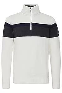 FQ1924 Pullover & Strickmode FQ1924 FQEdvin Herren Strickpullover Troyer Grobstrick Pullover mit Stehkragen