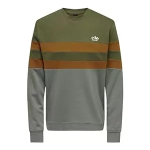 ONLY & SONS Pullover & Strickmode ONLY Herren Onsthor Reg Logo Cb Crew 3626 Swt Cs