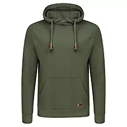 riverso Kapuzenpullover riverso Herren Kapuzenpullover RIVJulian Pullover Hoodie Sweatshirt Kapuze Kängurutaschen Cross-Over-Kragen Regular Baumwolle