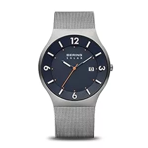 BERING Uhren BERING Herren Uhr Solar Movement - Solar Collection mit Edelstahl und Saphirglas 14440-093 Armbandsuhren - Wasserdicht: 5 ATM, Silber