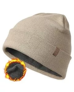 FURTALK Hüte & Mützen FURTALK Classic Beanie mit weiches Thermisches Polarfleece-Futter Unisex Strickmütze Warm Wintermütze für Herren & Damen