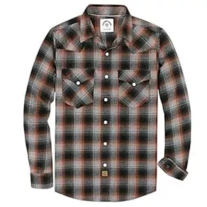 Dubinik Hemden Dubinik® Herren Flanellhemd Flanellhemd Herren Kariert Western Cowboy Vintage Langarm Druckknöpfe Baumwolle Freizeithemden