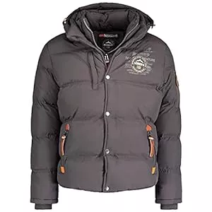 Geographical Norway Jacken Geographical Norway Verveine Men Distribrands - Warme Kapuzenjacke für Männer - Langarmjacke - Warmer Wintermantel für Männer - Outdoorjacke mit wattiertem Innenfutter