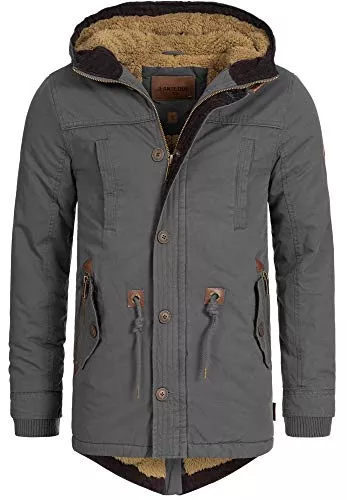 Indicode Jacken Indicode Herren Barge Winterjacke m. Kapuze & Teddyfutter | Winterparka Herrenjacke Parka