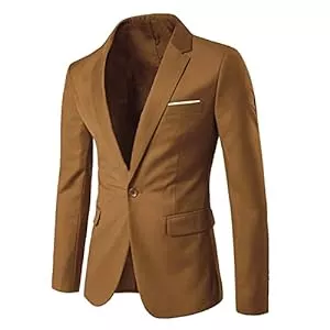 Allthemen Blazer Allthemen Sakko Herren Slim Fit Anzugjacke EIN Knopf Sakko für Business
