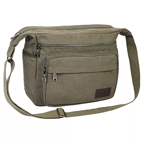 JAKAGO Taschen & Rucksäcke JAKAGO Wasserdichte Umhängetasche Herren,Multi-Tasche aus Segeltuch 15 Zoll Messenger Bag Arbeit Taschen für Herren &amp; Damen,für Schule,Reisen,Arbeiten,täglicher Gebrauch