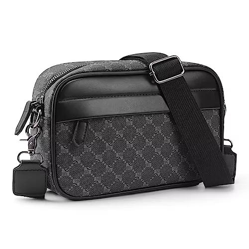 Umikk Taschen & Rucksäcke PU Umhängetasche Hohe Kapazität Tasche, Messenger Bags Schultertasche Herren, Umhängetasche für Herren mit Sport wasserdicht Freizeit Brusttasche,Gürteltasche Büro kleiner Rucksack,für Arbeit Reisen