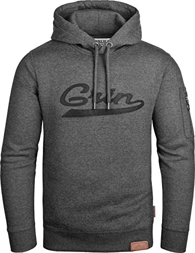 Grin&Bear Kapuzenpullover Grin&Bear Herren Crew Neck Kapuzenpullover Kapuzenjacke Hoodie mit Ärmeltasche GEC543