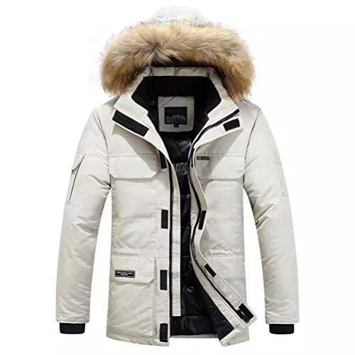 MEYOCEYO Jacken MEYOCEYO Winterparka Herren Winterjacke Gefüttert Parka Jacke Warme Wintermantel Outdoor Parka mit Kapuze Jacke