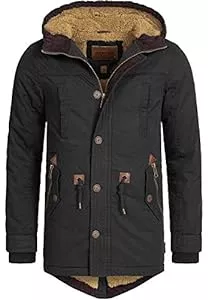 Indicode Jacken Indicode Herren Barge Winterjacke m. Kapuze & Teddyfutter | Winterparka Herrenjacke Parka