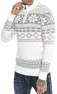 Redbridge Pullover & Strickmode Red Bridge Herren Strickpullover Norweger Pullover Stehkragen