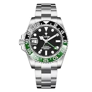 CADISEN Uhren CADISEN Automatik Uhr Herren Mit Gangreserve GMT Edelstahl Saphirglas Wasserdicht Armbanduhr Uhren Männer
