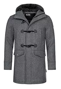 Indicode Mäntel Indicode Herren Liam Dufflecoat | Wintermantel Wollmantel Herrenmantel Mantel für Männer