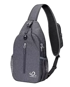 WATERFLY Taschen & Rucksäcke WATERFLY Sling Rucksack Sling Bag Schulterrucksack Umhängetasche Verstellbarer Rucksackgurt Wandern Brust Rucksack für Herren und Damen