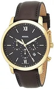 Fossil Uhren FOSSIL Herrenuhr Neutra Chrono, 44mm Gehäusegröße, Quarz-Chronographenwerk, Lederarmband