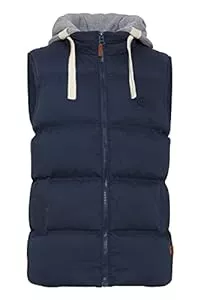 b BLEND Westen Blend BHJens Herren Weste Steppweste Outdoor Weste mit Kapuze und Stehkragen