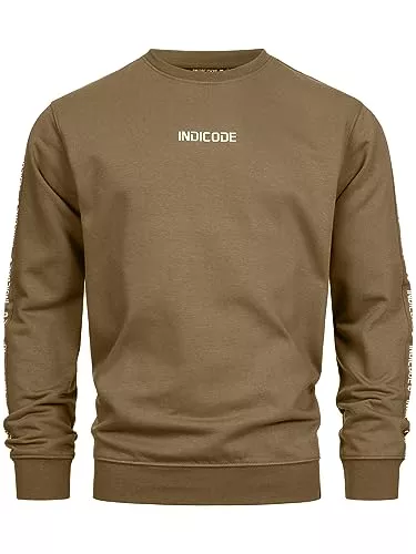 Indicode Pullover & Strickmode Indicode Herren INKorbin Sweatshirt mit Rundhals-Ausschnitt | Herren Sweater aus Baumwoll-Mix