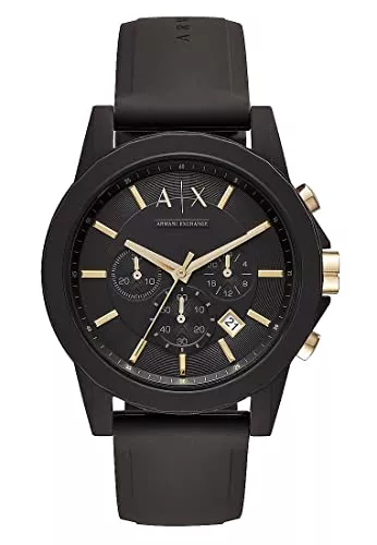 Armani Exchange Uhren Armani Exchange Chronograph Uhr für Herren, Edelstahl mit 44mm Gehäusegröße