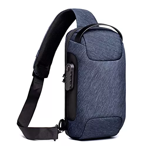 FANDARE Taschen & Rucksäcke FANDARE Brusttasche Diebstahlschutz Sling Bag Herren Damen Umhängetaschen mit USB-Ladeanschluss Schultertasche Crossover Rucksack Daypacks für Reisen Wandern Mehrere Taschen Crossbody Pack Polyester