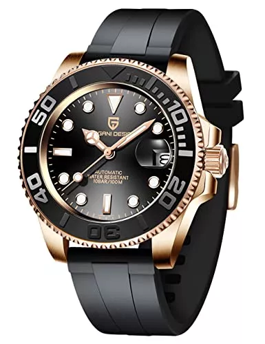 PAGRNE DESIGN Uhren Herrenuhr Pagani Design Automatik NH35 Mechanisch Edelstahl 100M Wasserdicht Saphirglas Stilvolle Business Armbanduhren für Herren 40MM PD-1651