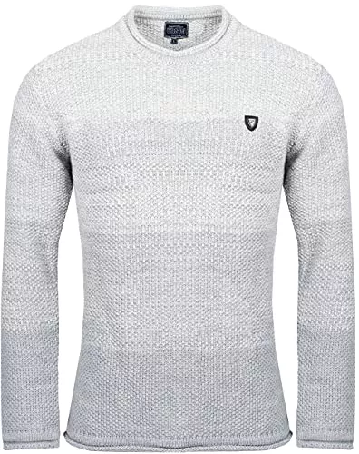 Karl´s People Pullover & Strickmode Karl´s People Herren Strick-Pullover Rundhals | Männer Winter-Pullover Color-Block|stylischer Herren Strick-Pulli | Warmer Männer Pulli Grobstrick| Herrenpullover Herren Basic Longsleeve
