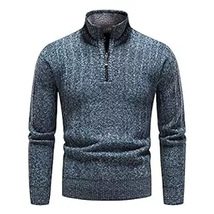 Odizli Pullover & Strickmode Odizli Pullover Herren Mit Stehkragen Und Reißverschluss Langarm Rollkragenpullover Winter Warm Arbeitspullover