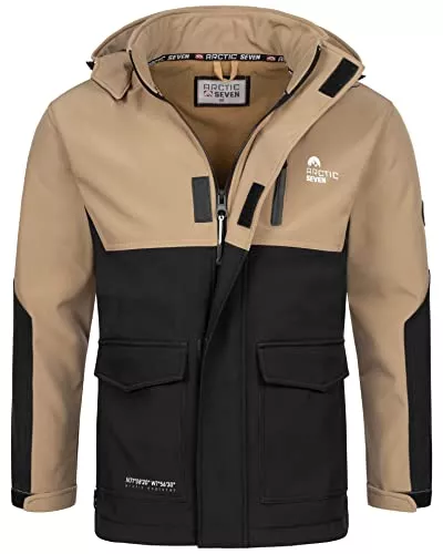 Arctic Seven Jacken Arctic Seven Herren Softshell Outdoor Jacke Wasserabweisende Funktionsjacke Windbreaker AS303