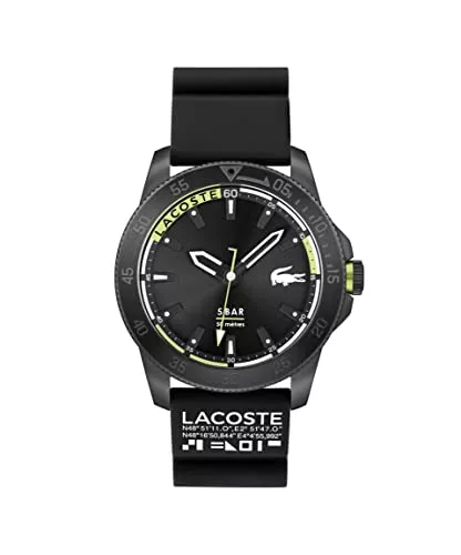 Lacoste Uhren Lacoste Analog Quarzuhr für Herren mit Schwarzes Silikonarmband - 2011203