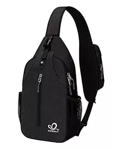 WATERFLY Taschen & Rucksäcke WATERFLY Sling Rucksack Sling Bag Schulterrucksack Umhängetasche Verstellbarer Rucksackgurt Wandern Brust Rucksack für Herren und Damen