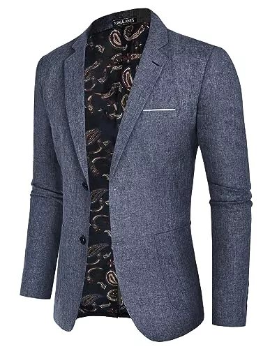 PaulJones Blazer PaulJones Herren Regular Fit Anzug Sakko 2 Knöpfe Freizeit für Männer Klassisch Jacke