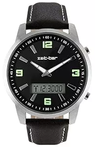 Zeit-Bar Uhren Zeit-Bar Funk-Armbanduhr Herren, mit Datums- und Wochentaganzeige, Stoppuhr
