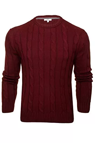 Xact Pullover & Strickmode Xact Herren Rundhalspullover mit Zopfmuster