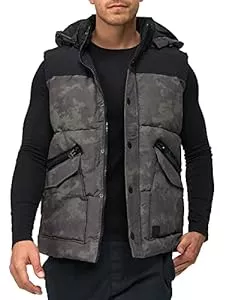 Indicode Westen Indicode Herren Simmons Winterweste mit Kapuze | Weste Outdoorweste Winter für Männer