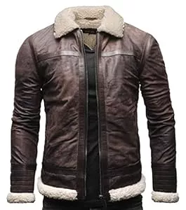 Crone Jacken Crone Knut Herren Shearling Lederjacke Echtleder Jacke mit Fellkragen