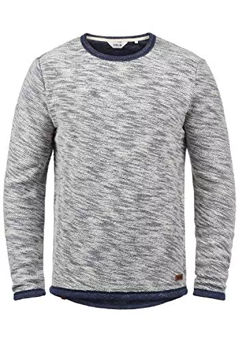 !Solid Pullover & Strickmode !Solid SDFlocks Herren Sweatshirt Pullover Flocksweat Pulli mit Rundhalsausschnitt