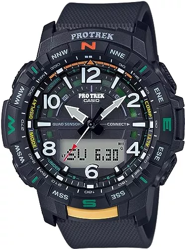 CASIO MONTRES Uhren Casio PRT B50 1ER Pro Trek Multifunktions-Armband Harz Schwarz Gehäuse Harz Schwarz, 0, Gurt, Schwarz, 0, Gurt, Schwarz, 0, Gurt