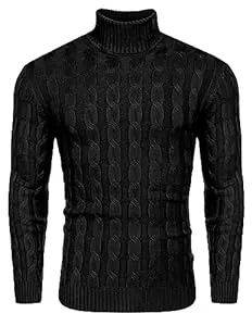COOFANDY Pullover & Strickmode COOFANDY Herren Pullover mit Rollkragen Strickpullover Winter Rollkragenpullover Slim Fit Basic Turtleneck Pulli Sweater