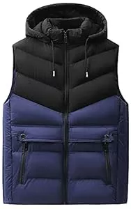 AIEOE Westen AIEOE Herren Steppweste Innenseite mit Fleece Verdicht Warm Gefütterte Winterweste